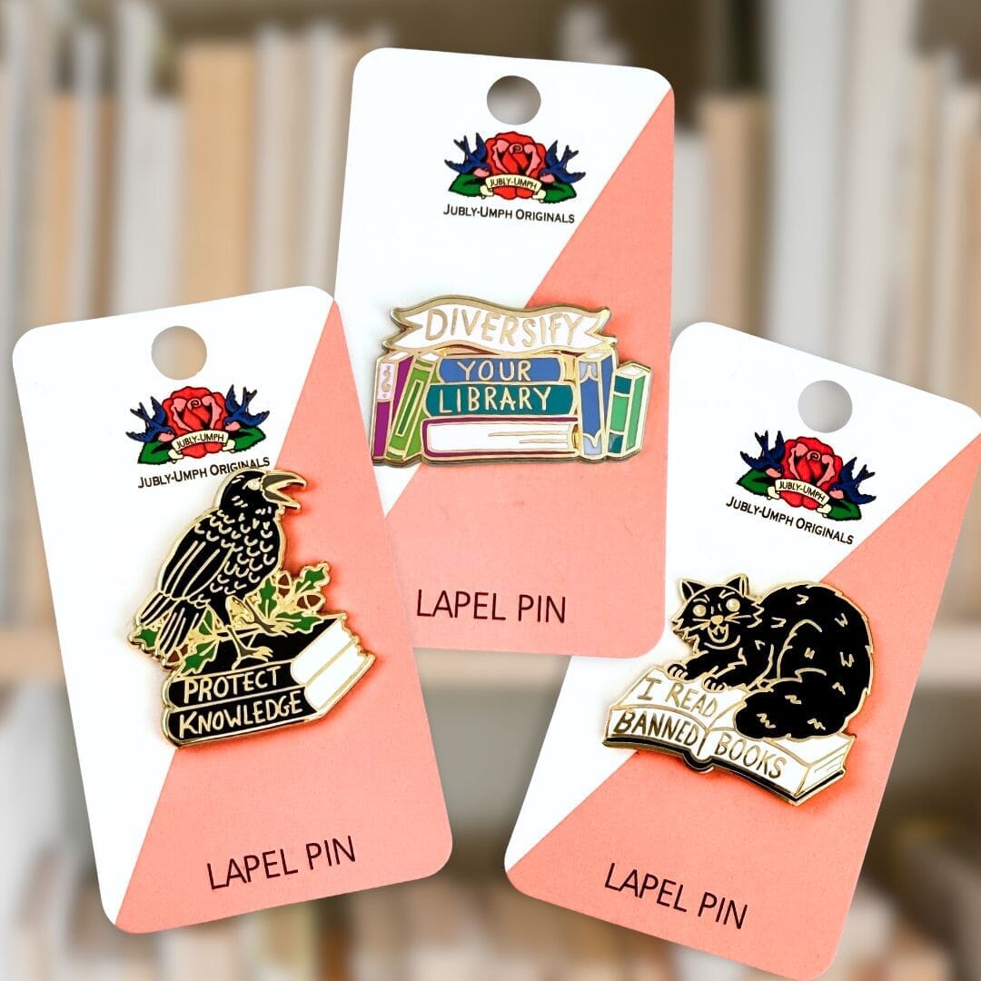 Book Lover Enamel Pins