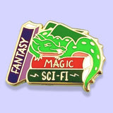 Fantasy Magic Scifi Book Lapel Pin