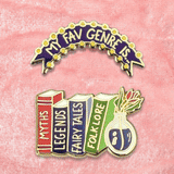 Genre Book Stack Pin Bundle