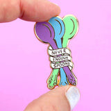 Never Enough Spoons Lapel Pin