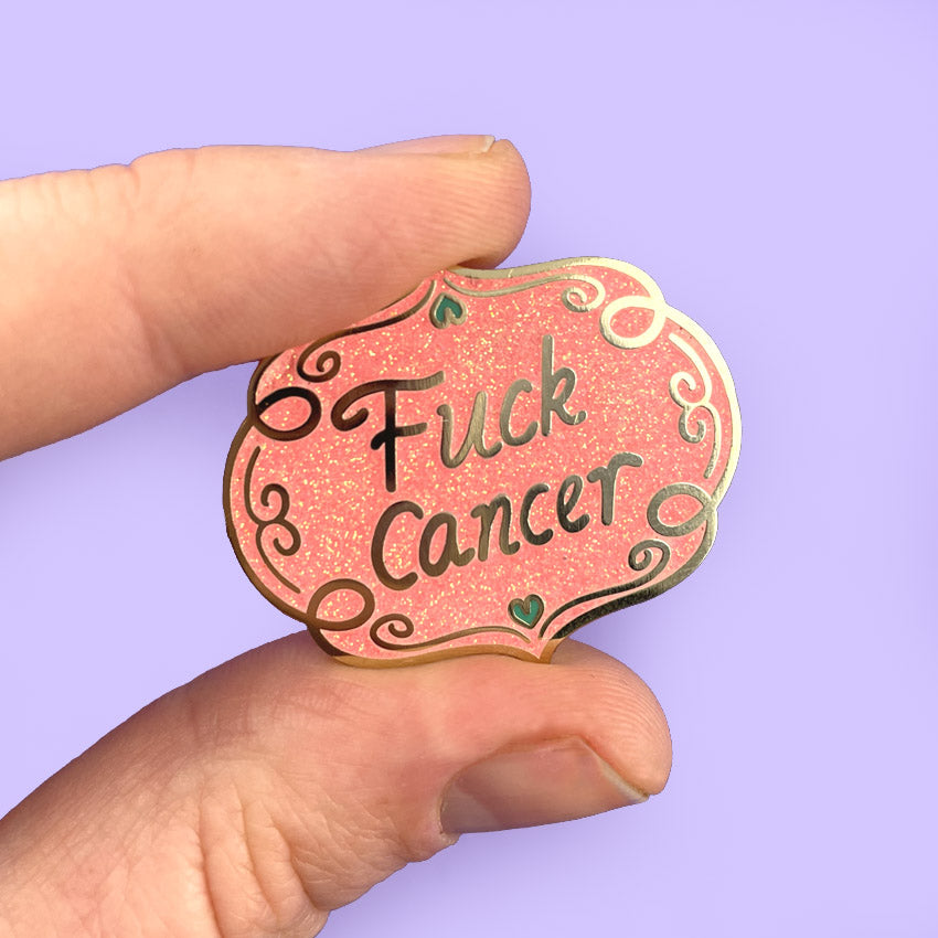 Say it loud: Fuck Cancer! Introducing our new lapel pin for charity