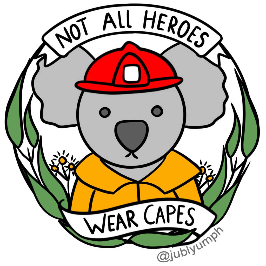 Not All Heroes Wear Capes - Charity pin and free print