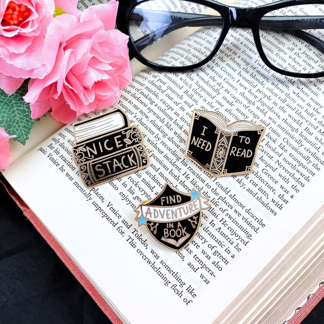Book Lover Enamel Pins