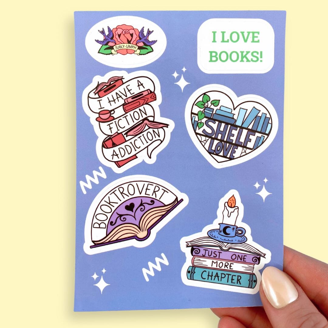 I Love Books A6 Sticker Sheet – Jubly-Umph Originals