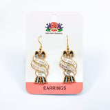 Go ahead underestimate me earrings on backing card