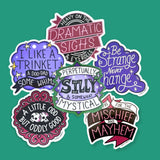 Be Strange Never Change Collection 6 Sticker Bundle