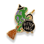Bitter hag frog on broom pin