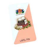 Crime Mystery Thriller Book Stack Lapel Pin