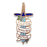 Fighting Invisible Battles Lapel Pin