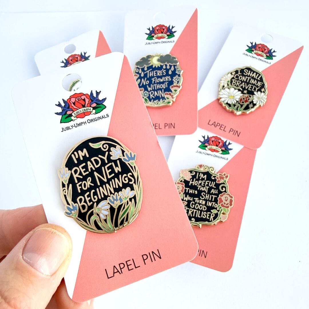 I Shall Continue Bravely Collection 5 Lapel Pin Bundle