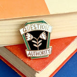 Question Authority Lapel Pin