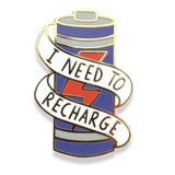 I Need To Recharge Lapel Pin