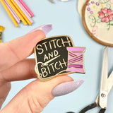 Stitch And Bitch Lapel Pin