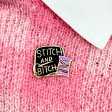 Stitch And Bitch Lapel Pin